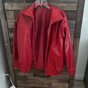 Lark & Ro Red Men's Bomber Jacket
